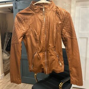 Women's Tan Leather Jacket